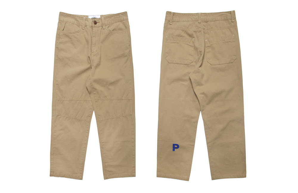 Loose-Fit Basic Chino Pants (beige)