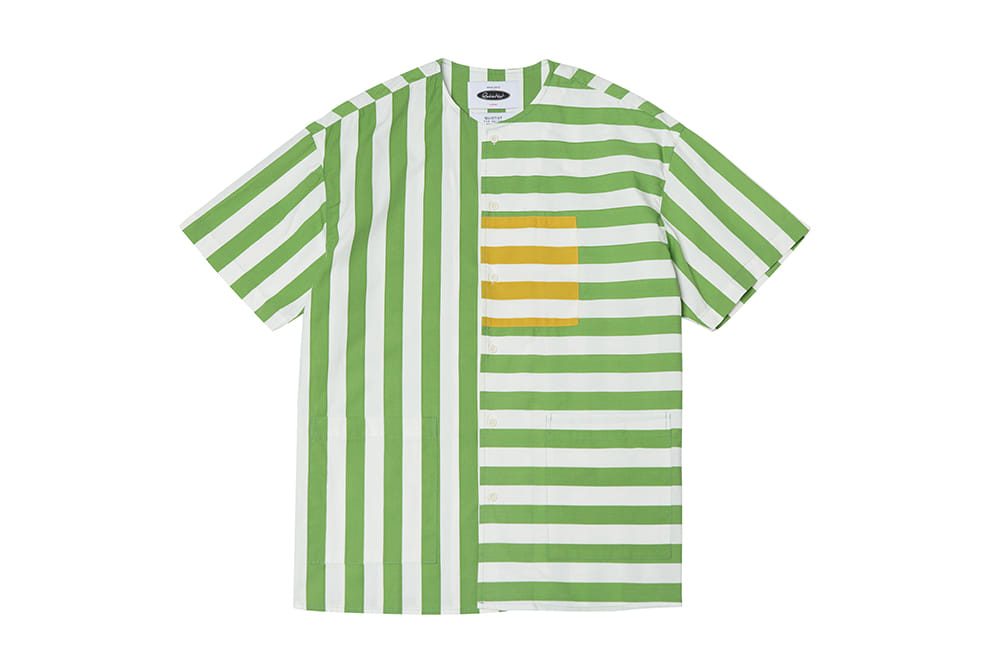 Vertical Stripe Collar-less 1/2 Cover (green)