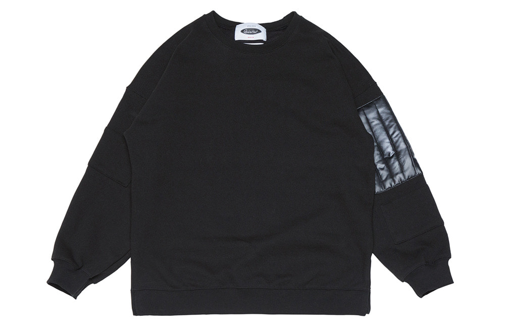 Quilting Patch Sweat-shirts (black)