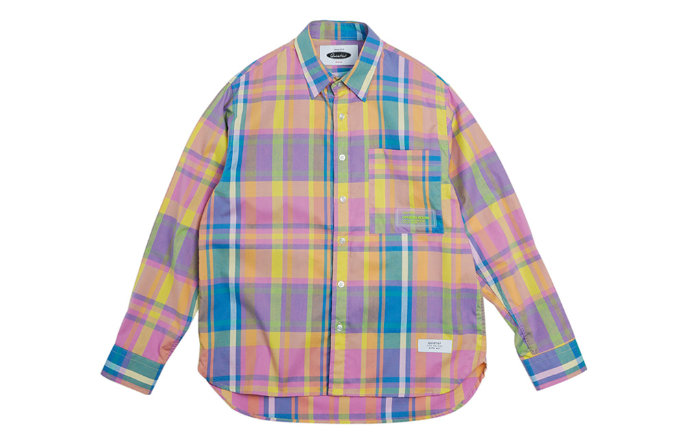 Summer Ombre Check-shirts (pink)