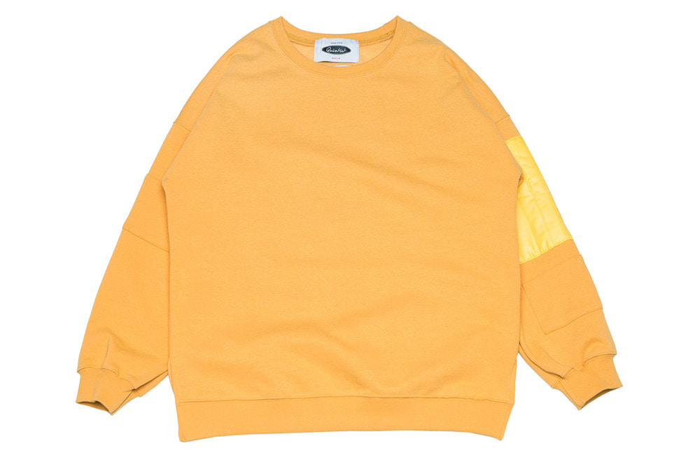 Quilting Patch Sweat-shirts (yellow)