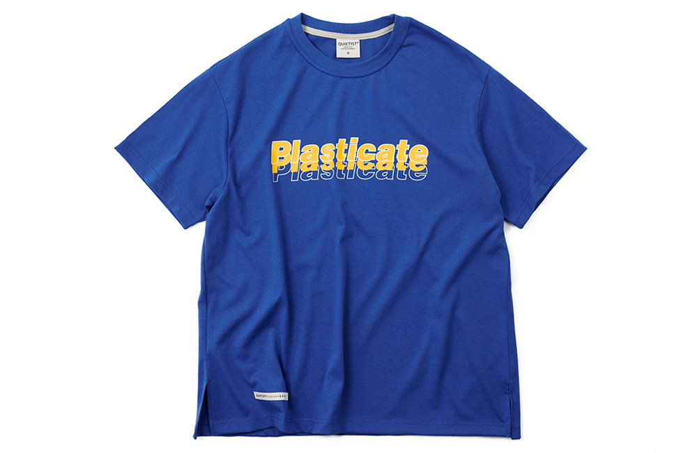 PLASTICATE Multi Logo 1/2 T-Shirts (blue)