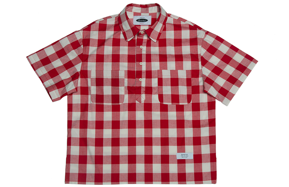 Checker Board Pull-over Shirts (red)