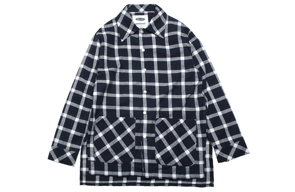 Over fit Check Shirts Jacket (navy)