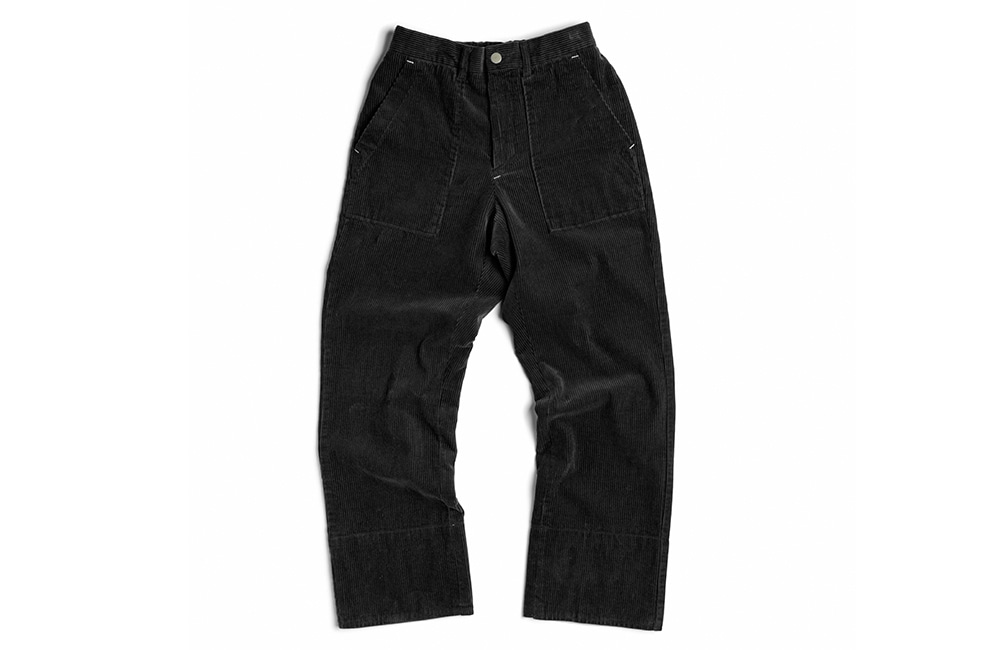 8&#039;s Corduroy Fisher-man rollup pants (black)