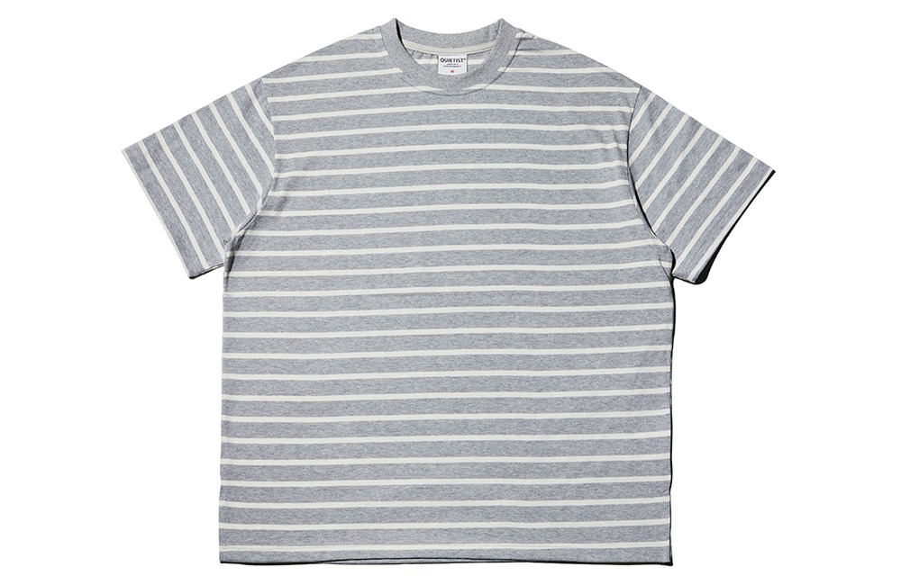 Basic Stripe 1/2 T-shirts (gray)