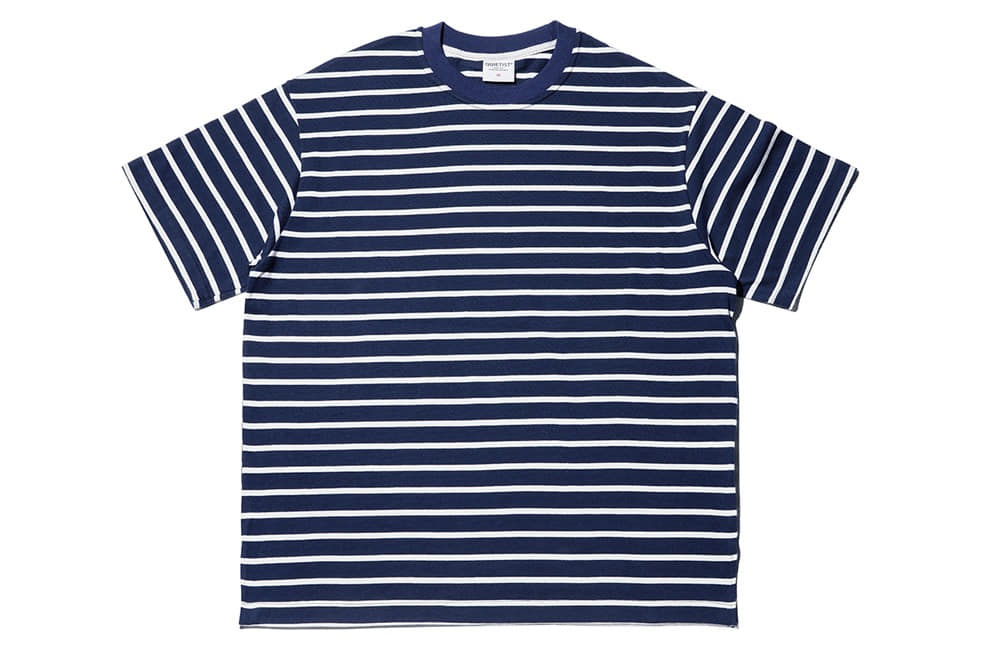Basic Stripe 1/2 T-shirts (navy)
