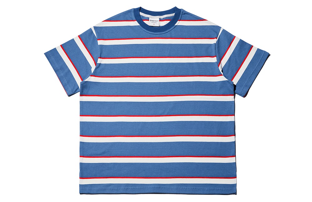 Border Stripe 1/2 T-shirts (teal)