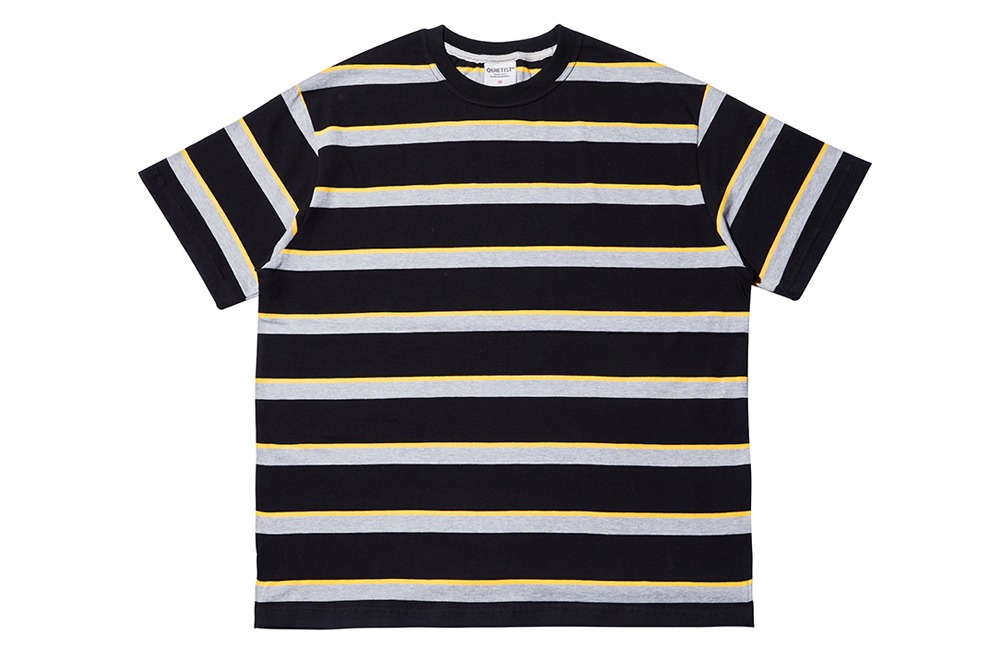Border Stripe 1/2 T-shirts (black)